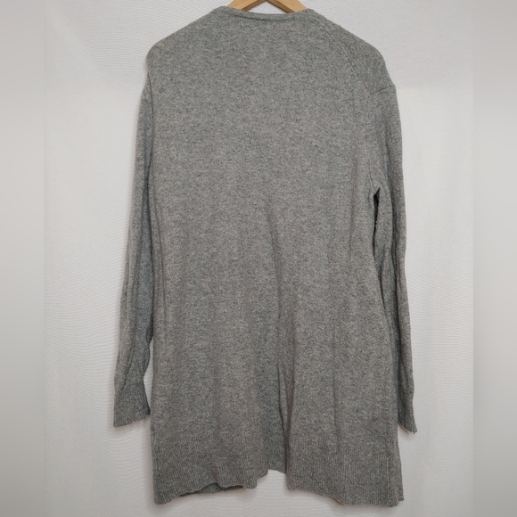 Madewell Ryder Cardigan Sweater Longline Heather Gray Medium M E0185 Wool Alpaca - Picture 3 of 9